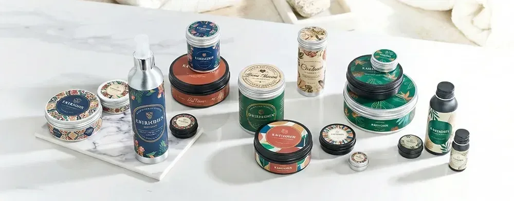 Health and beauty custom tin packaging